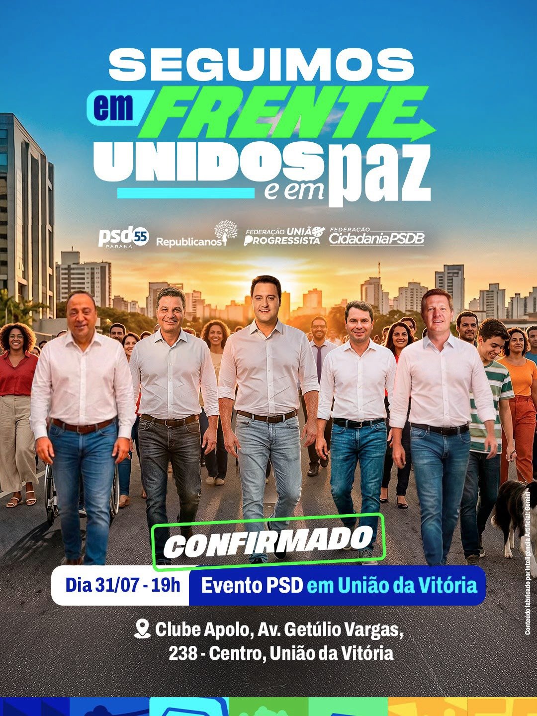Santin Roveda e Hussein Bakri participam de evento PSD que reúne lideranças estaduais em União da Vitória
